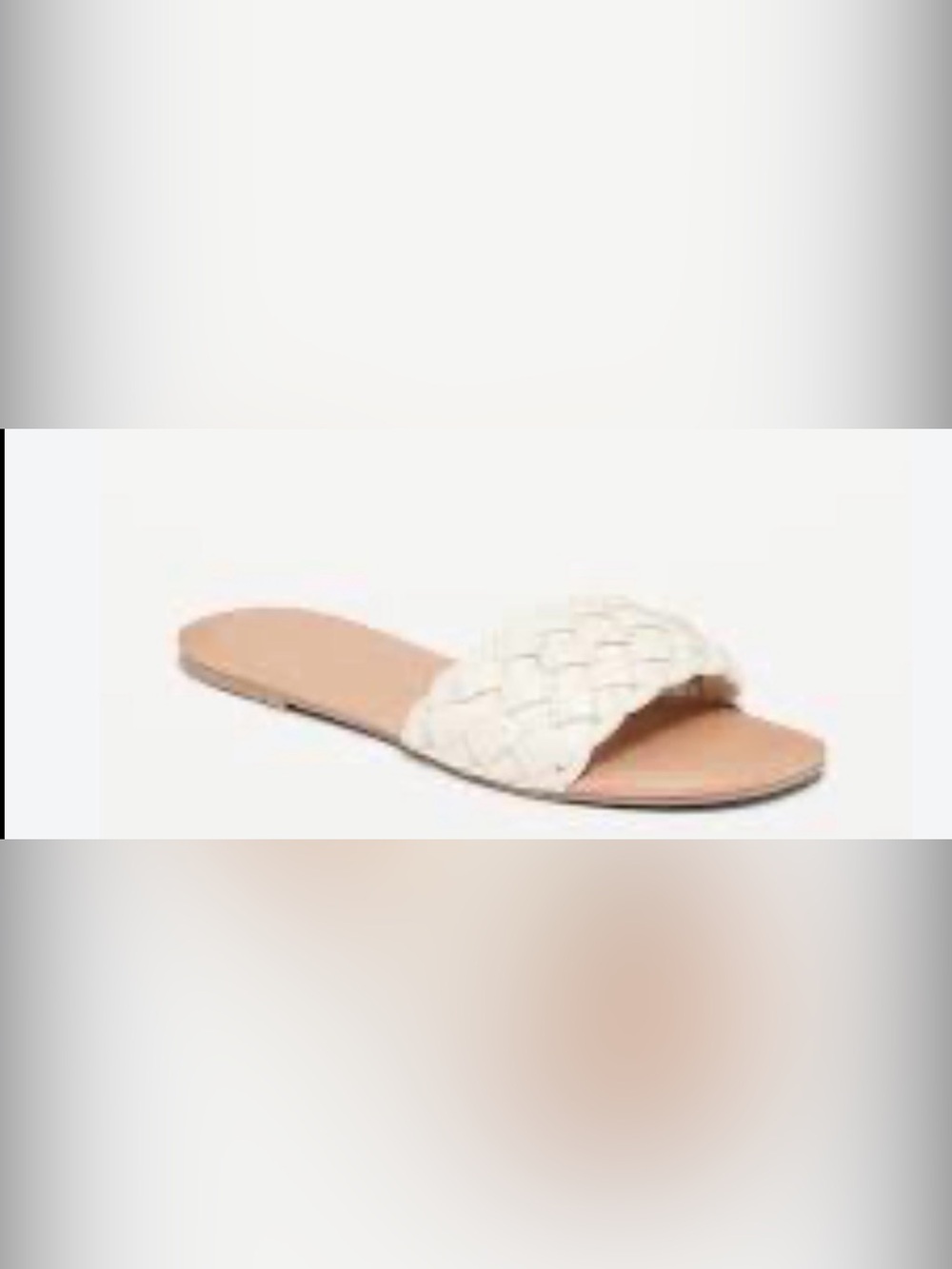 NWT OLD NAVY Cream Braided Slide Sandals Size 7